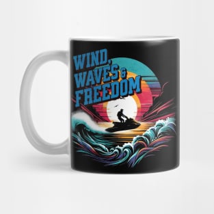 Wind, Waves and Freedom Jetski Design Mug